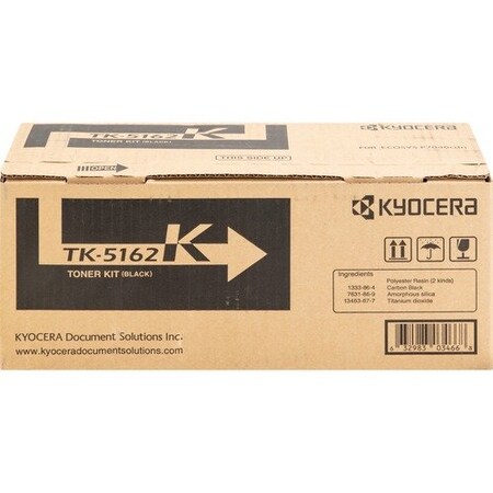 Kyocera Toner Cartridge, f /P7040cdn, 16,000 Page Yield, BK KYOTK5162K